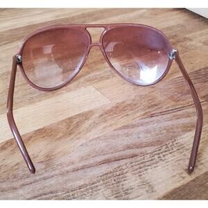 1970s Renauld Oversized "Jackie O" Sunglasses Brown Oversized Frame AVIATOR